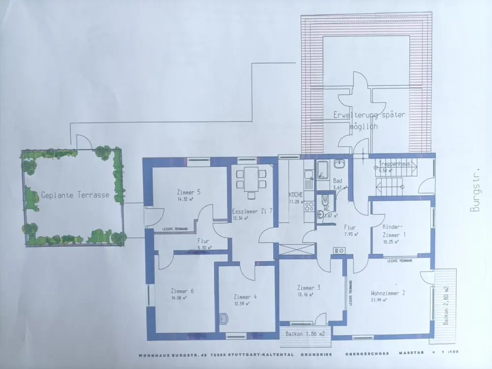 7- Zi-Wohnung in S-Kaltental, variabler Grundriss