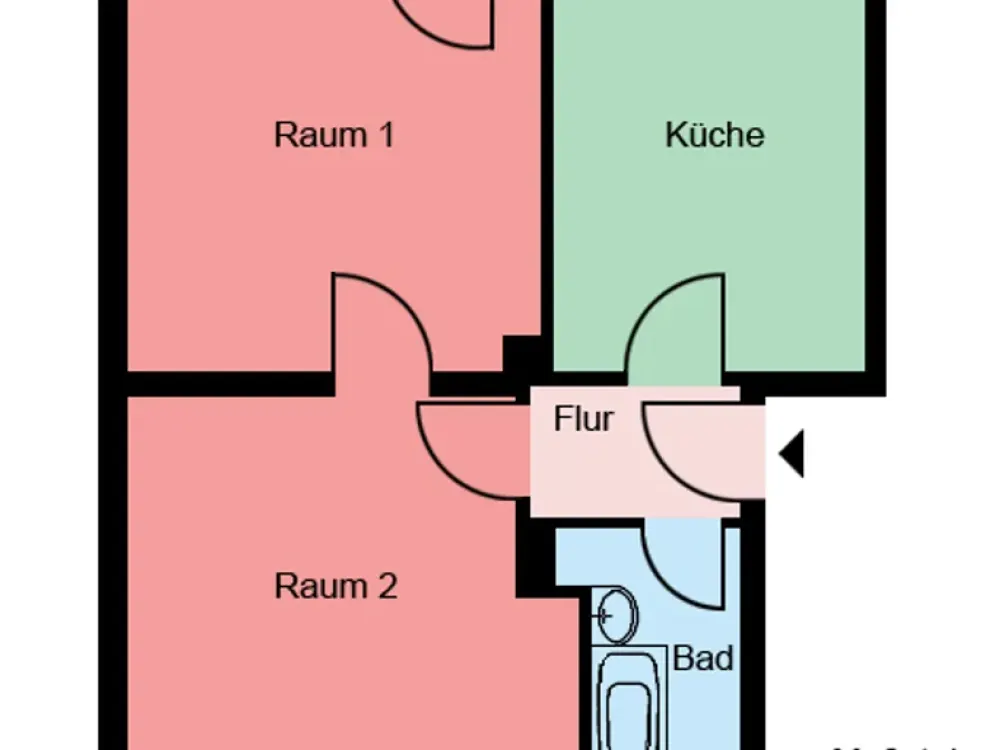 Erdgeschoss 2-Zimmer-Wohnung in Castrop-Rauxel Schwerin