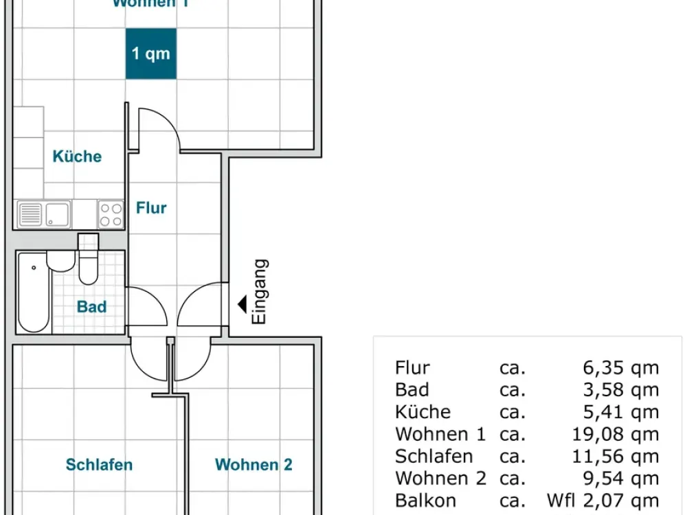 Gladly come home. Affordable 3-room apartment with balcony!