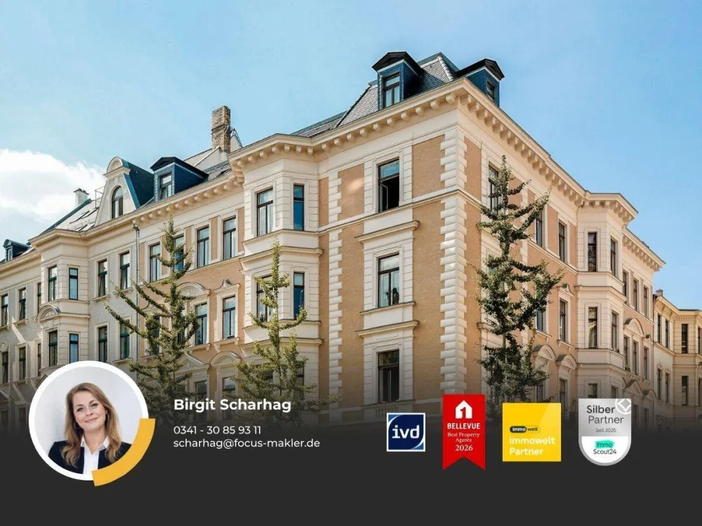 Zu Fuß in die City- geräumige 3-Zimmer-Dachgeschoss-Wohnung im Graphischen Viertel!