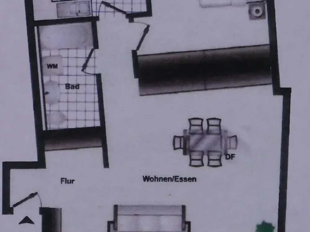 Spacious, Quiet and Bright 2-Room Apartment in the Center of Herzogenaurach
