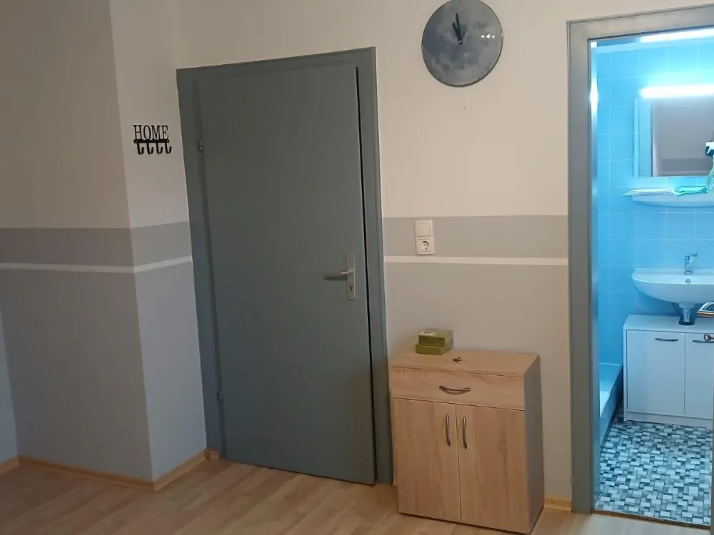 1 möbliertes Apartment, Dusche, WC, separater Eingang, Stellplatz
