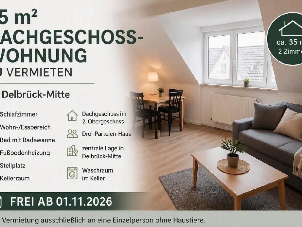 Dachgeschosswohnung in Delbrück-Mitte