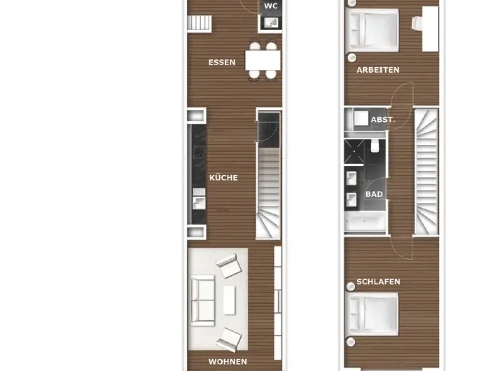 Urbanes Townhouse auf zwei Ebenen mit großzügiger Dachterrasse | Berlin-Mitte
