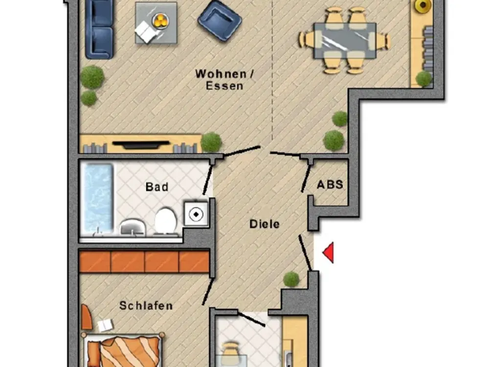 Zentrale 2-Zimmerwohnung in Barmbek-Süd (Grenze Uhlenhorst) mit Balkon