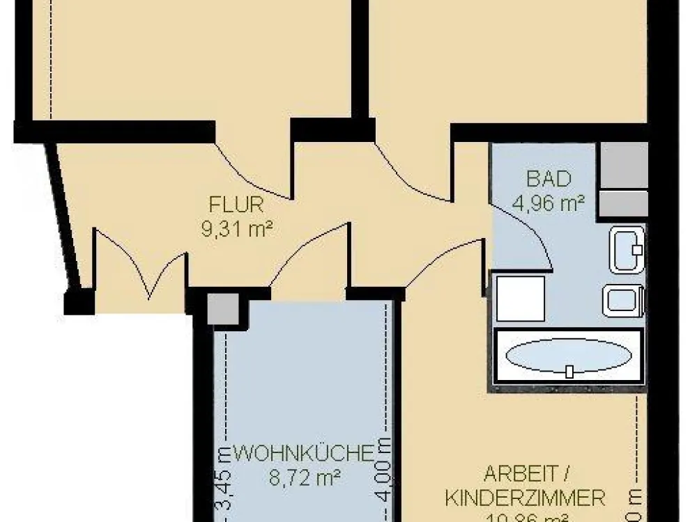 :-) 3-Raum-Wohnung mit WOHNKÜCHE & BALKON / im Altbau