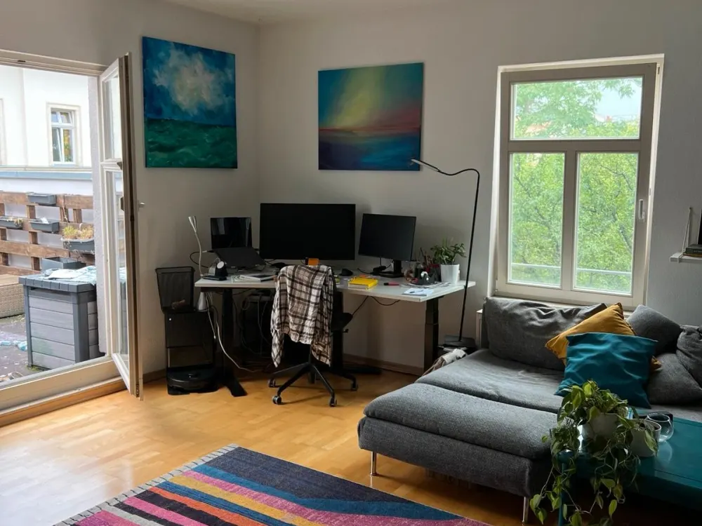 Untermiete, Möblierte 2-Zimmer-Dachterrassenwohnung in Leipzig Z