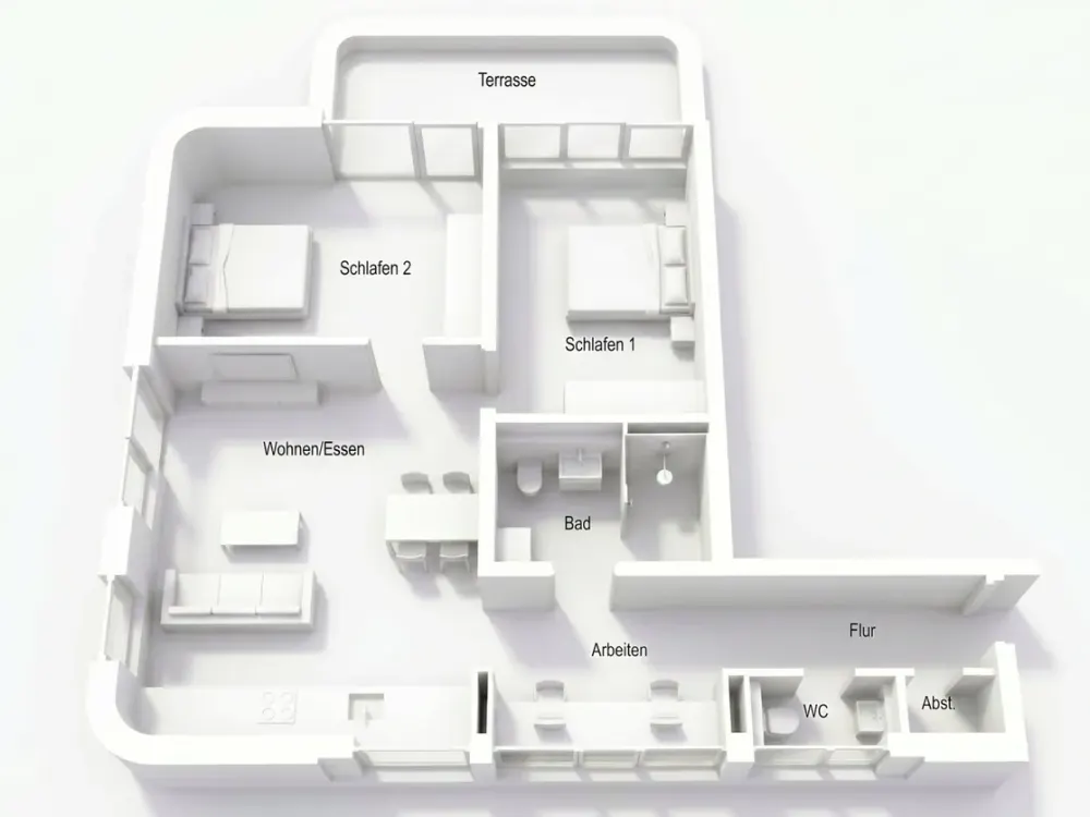 Erstbezug Neubau: 3-Zimmer mit Terrasse in den Elbvororten, 86,8 m², EG