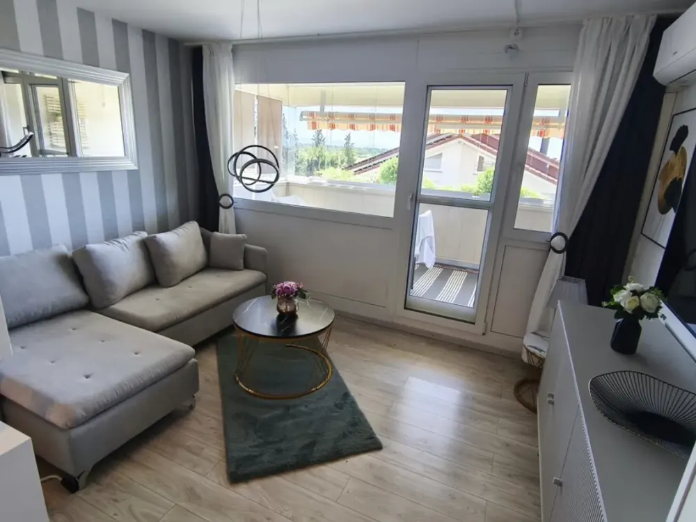 Modernisiertes 1-Zimmer-Appartement mit Balkon und Weitblick bis zum Bodensee in Tettnang