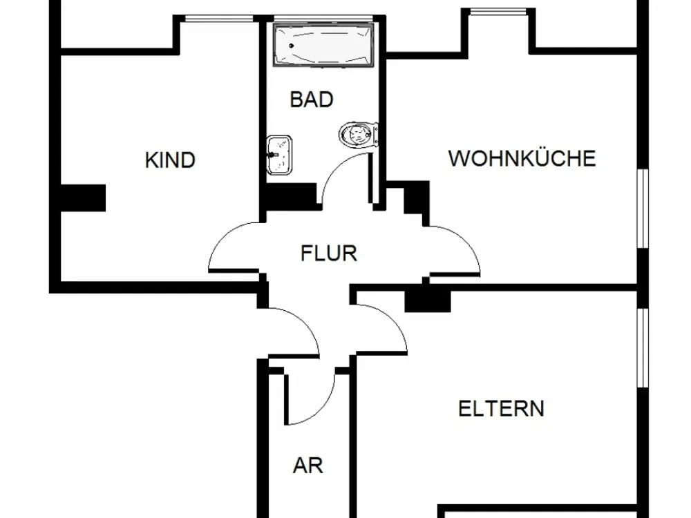 Ab Oktober zu besichtigen-3-Zimmer-Wohnung in der City im Angebot, mit Bodenbelägen