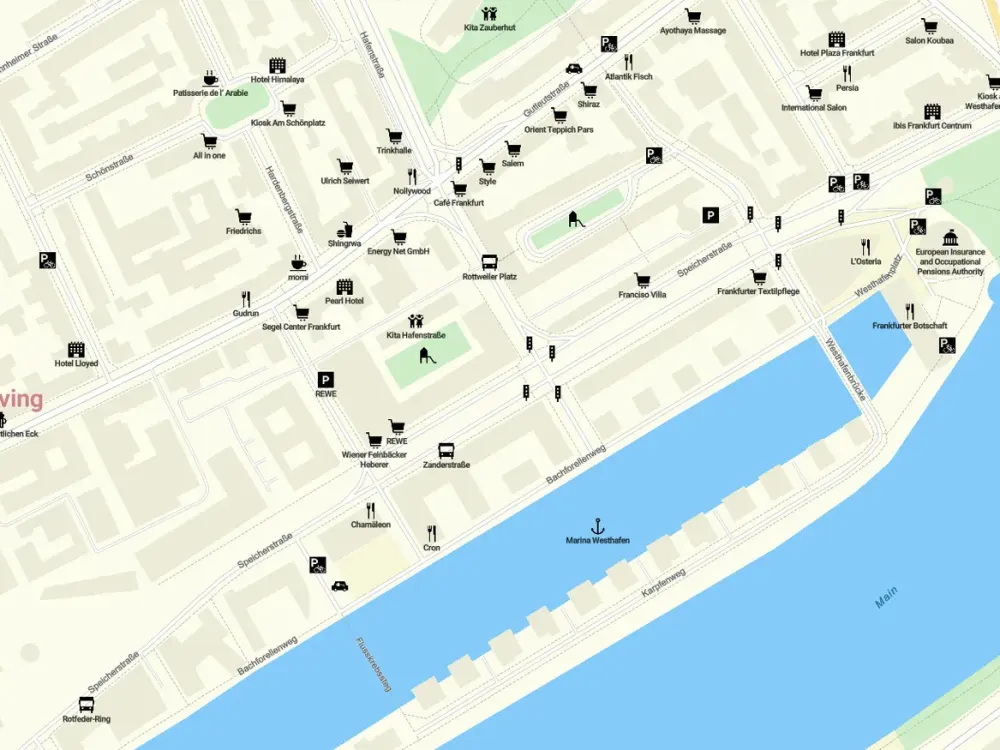 Drei Zimmern in zentraler Lage von Frankfurt inkl. Einbauküche (A+ Energieeffizienz)