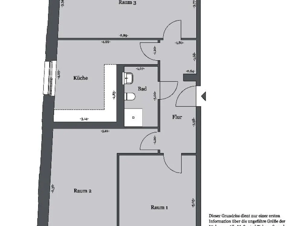 3-Zimmer Whg. 2.03 nur für Studierende und Auszubildende