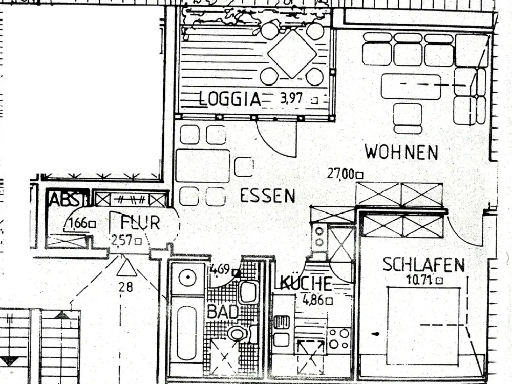Zuhause mit 2 Zimmern in Erlangen, incl. Garagenstellpltz