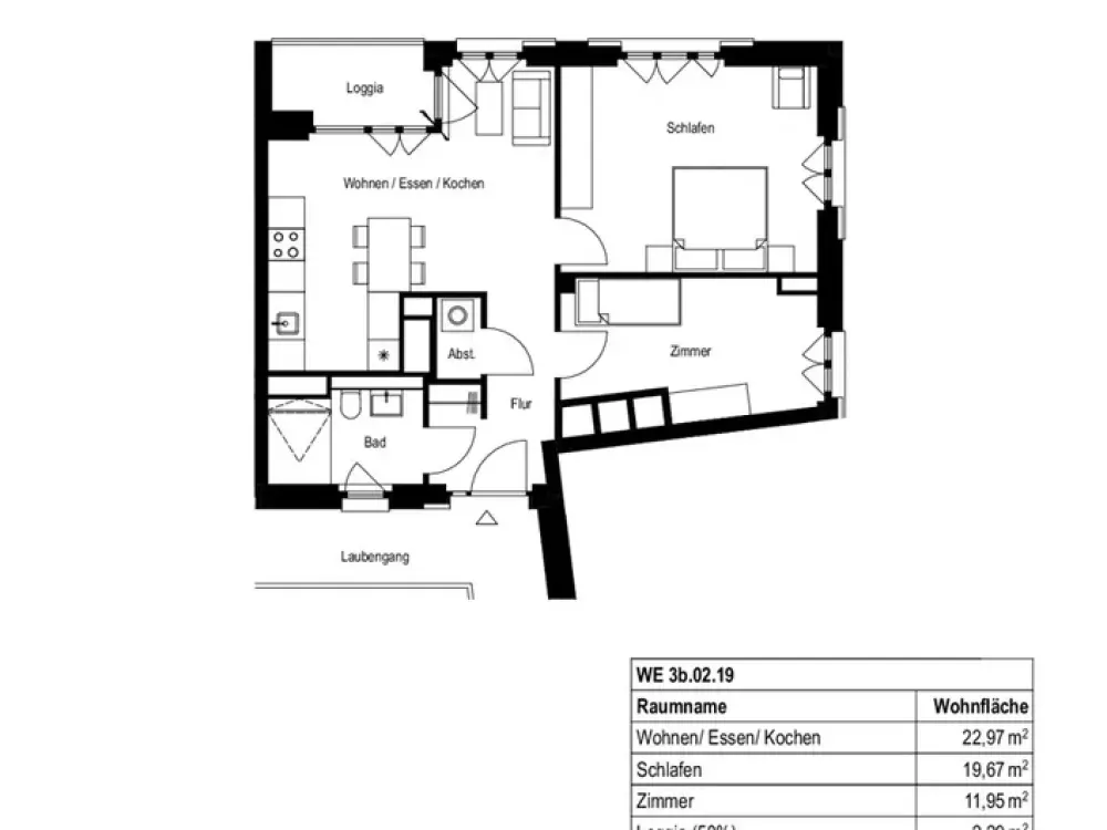 Deiker Höfe: Preisgedämpfte 3 Zimmer-Wohnung mit geschützter Loggia!