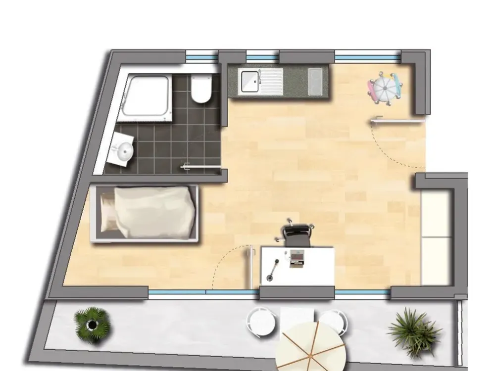 1-Zimmer Studentenwohnung nahe Uni Hohenheim