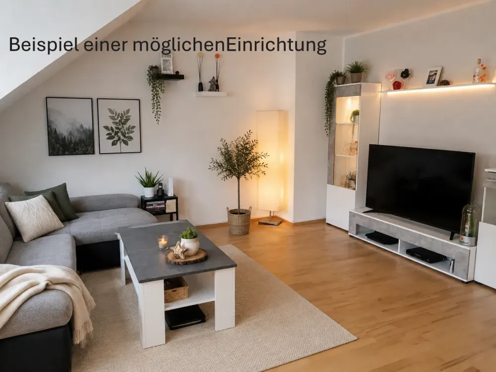 Großzügig geschnittene, helle 2-Zimmer-Dachgeschosswohnung