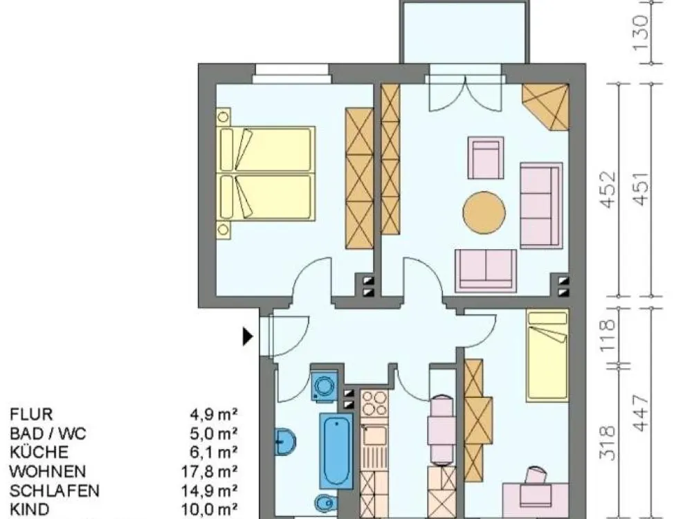 3-Raumwohnung im "Mozartviertel" von Heidenau auf der Waldstraße