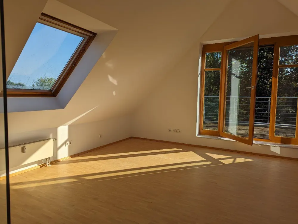 Schöne 3-Zimmer-Maisonette-Wohnung mit Dachterrasse, Echtholzpark