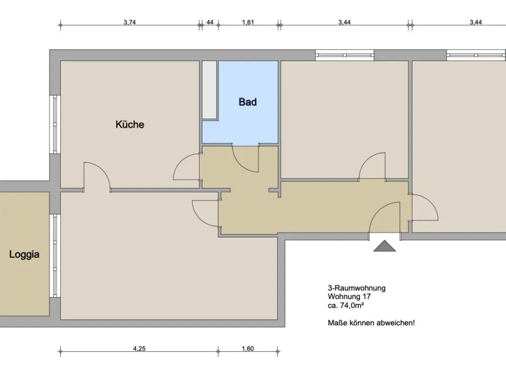 Modernisierte 3-Zimmer Wohnung / Hundsburgallee