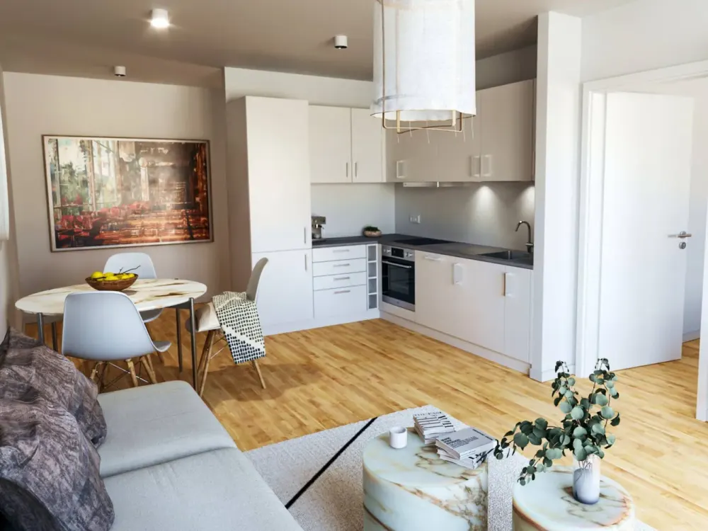 Moderne 2-Zimmer-Wohnung mit EBK und 2 BALKONEN im Projekt "RIEKE"