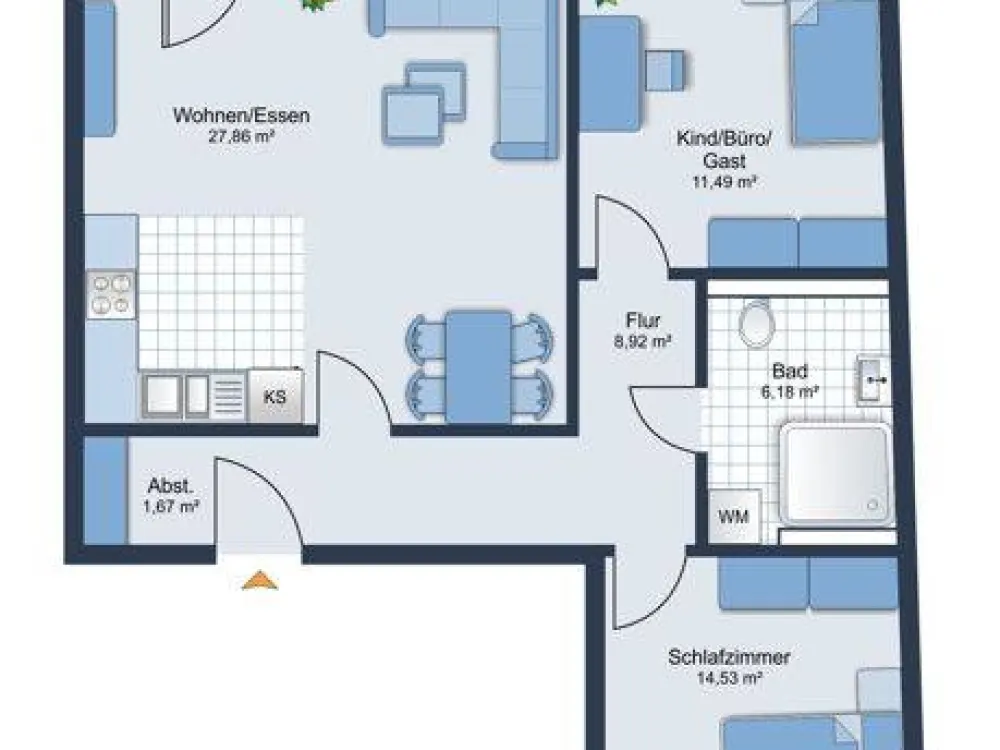 Helle Neubauwohnung mit moderner Ausstattung und optimaler Raumaufteilung
