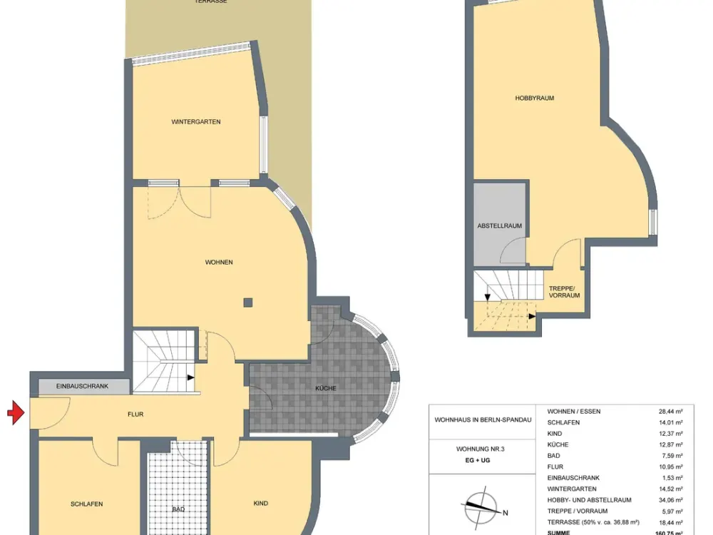 Exklusives Wohnen am Wasser: Stilvolle 4-Zimmer-Wohnung mit Terrasse & 179m² Nutzfläche in Bestlage
