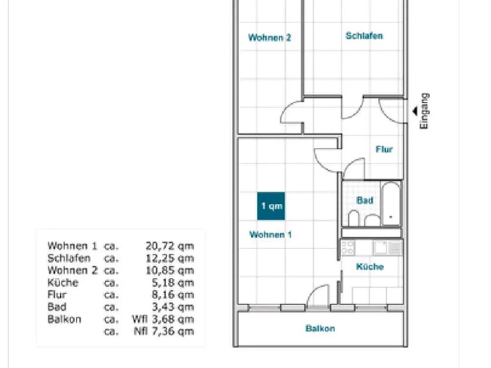 Nachmieter gesucht 3 Zimmer Wohnung in Gorbiz