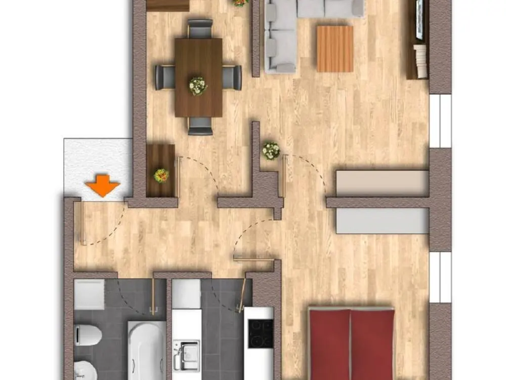 Mehr als 2 Zimmer: neu renoviert mit Parkett + Extra-Raum für Homeoffice oder Essen