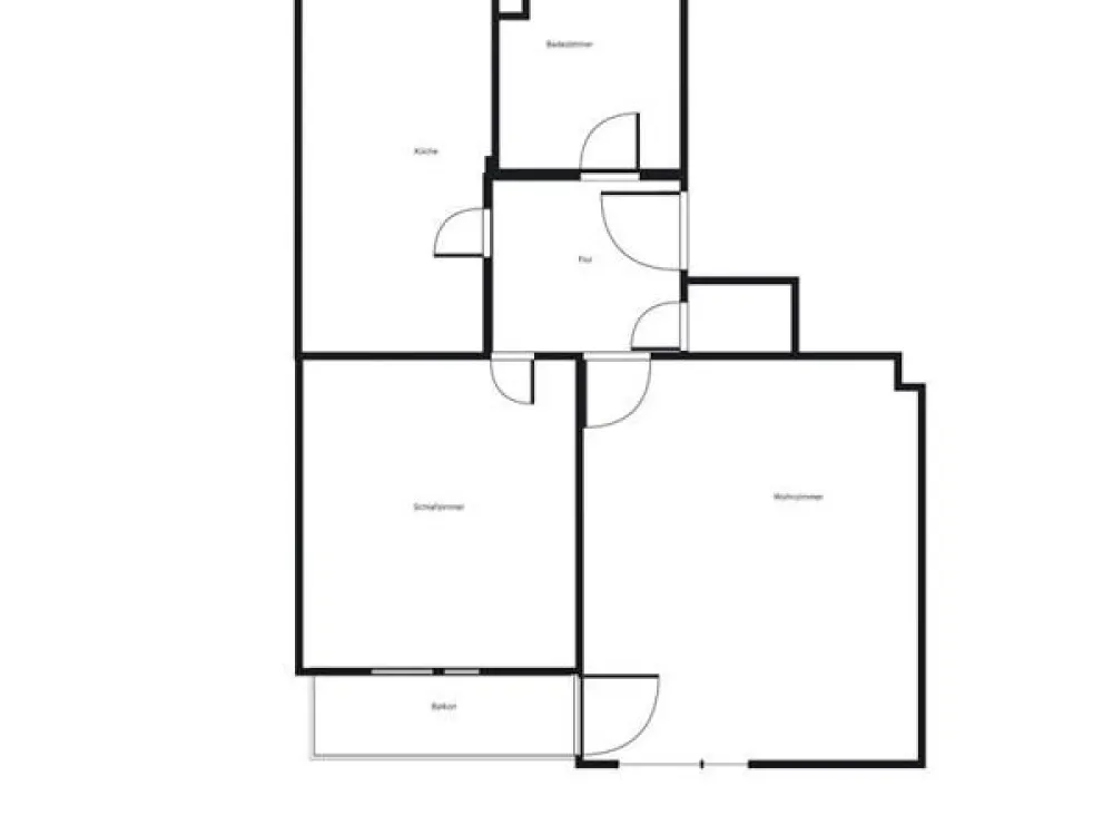 Kernsanierte 2-Zimmer-Wohnung mit Balkon