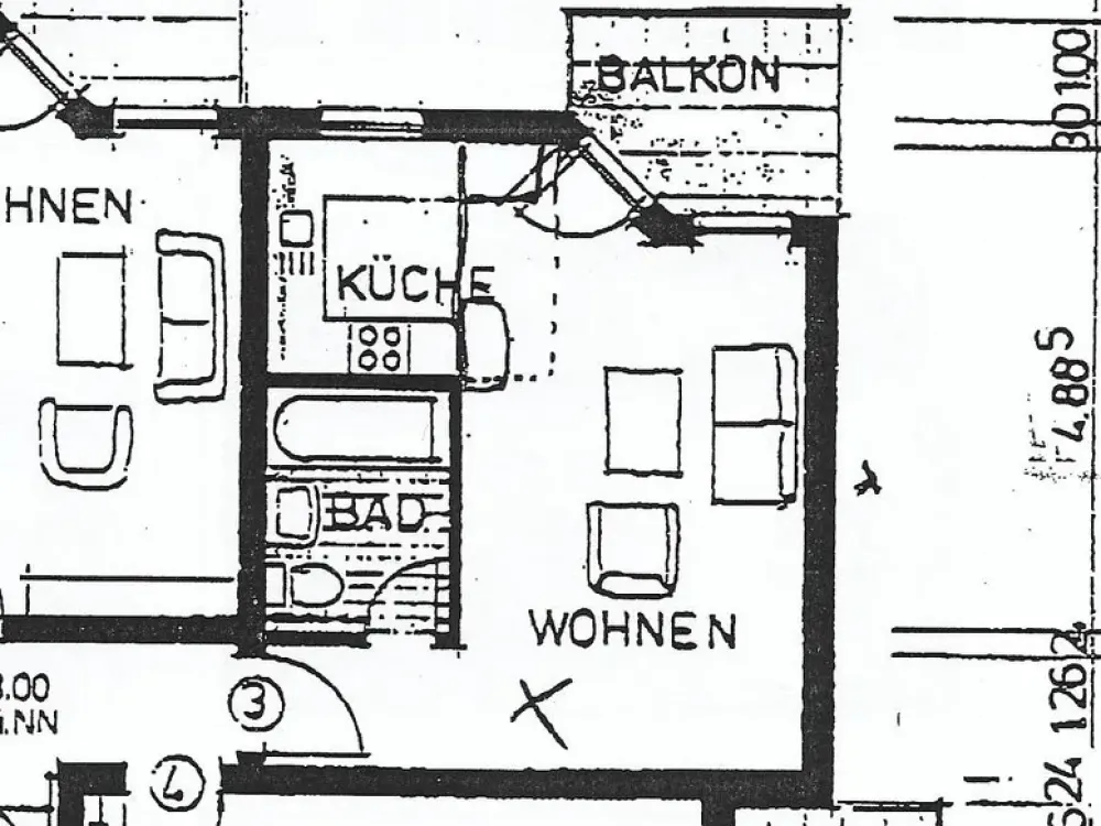 1,5-Zimmer-Wohnung mit Balkon in Ravensburg/Oberzell
