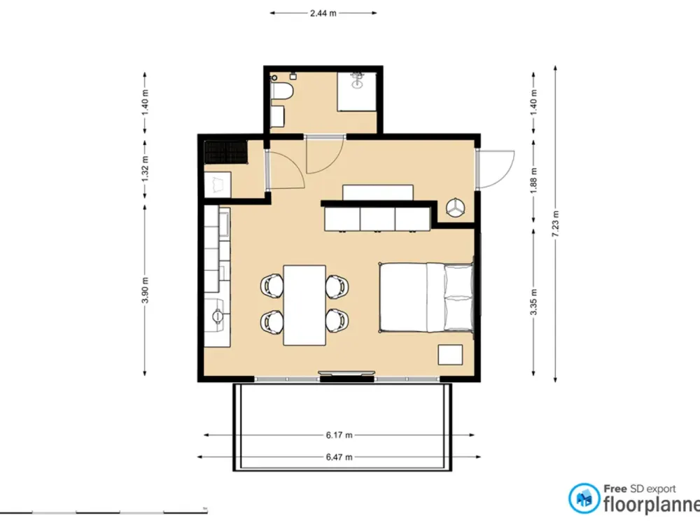 NK-ALL-INC: Voll möblierte moderne und gepflegte 1,5-Zimmer-Wohnung mit Terrasse in Köln-Bayenthal