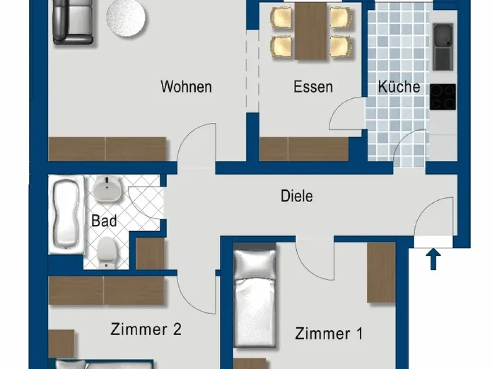 3 Zimmer Wohnung in Leichlingen