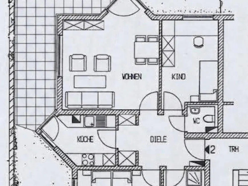 Exklusive 3-Zimmer-Wohnung mit Süd-West-Terrasse&Garten in Herzo