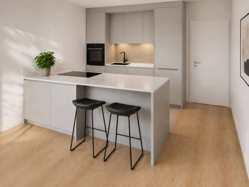 Schmuckstück 2-Zimmer-Neubauwohnung mit Einbauküche, Sauna und Balkon zu vermieten