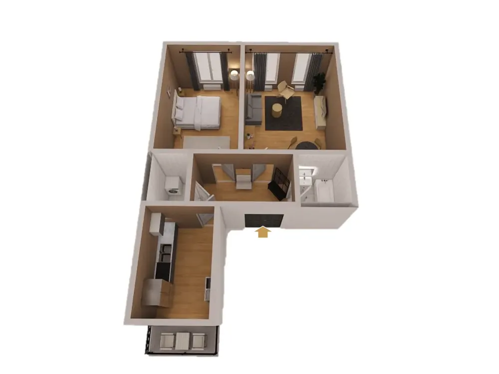 2-Zimmer-Wohnung in Zentrum-Nord