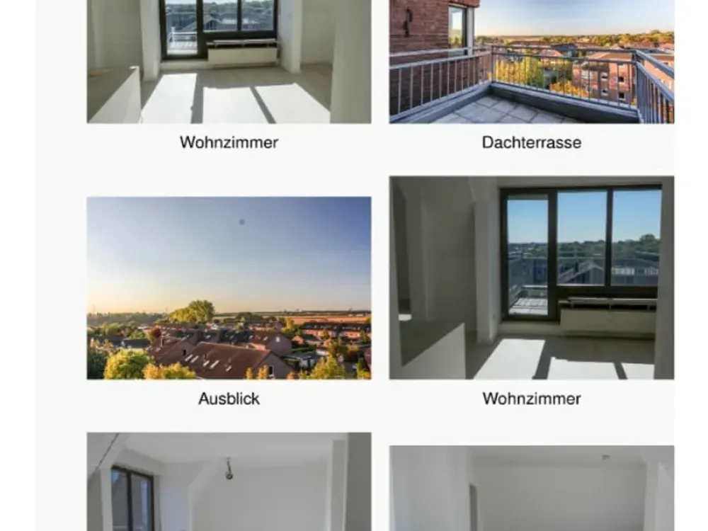Neu: Lichtdurchflutete Zweizimmerwohnung mit Dachterasse in schöner, grüner Wohnlage in Esch