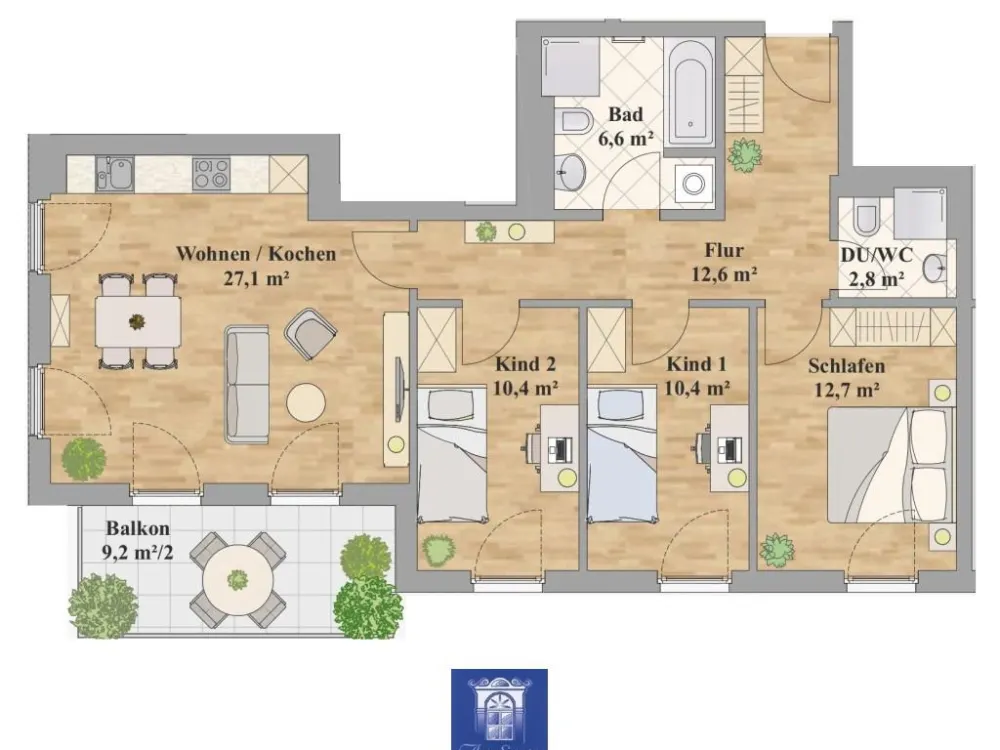 Perfect Apartment with Large Balcony and High-Quality Features!