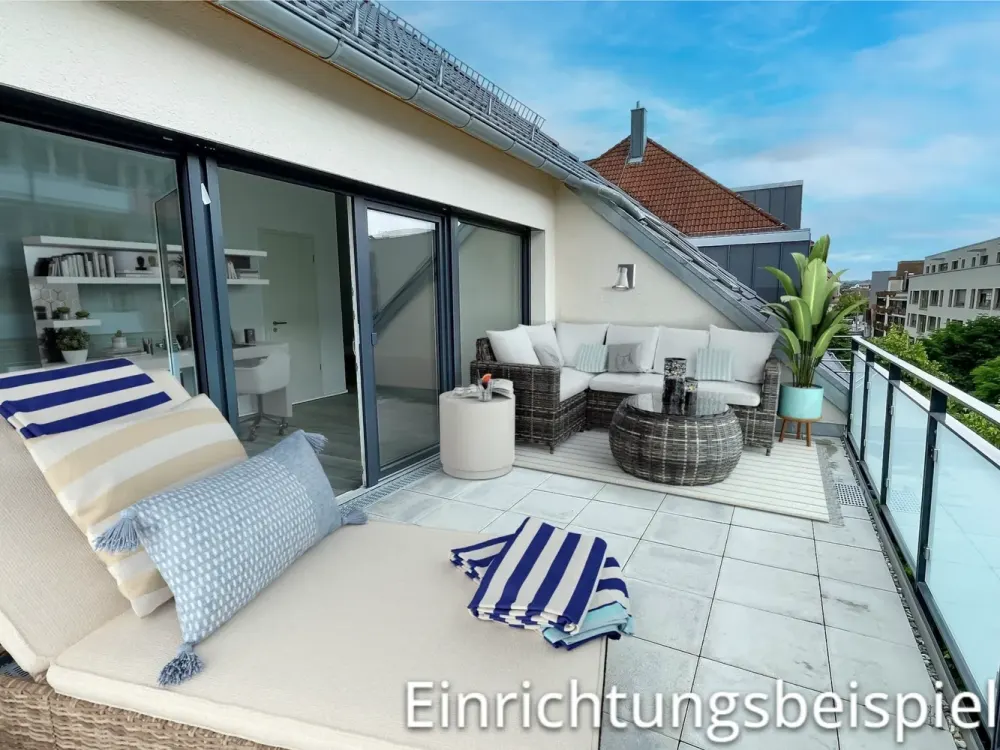 Großzügig geschnittene Penthouse Neubau-Wohnung mit Südwest-Loggia