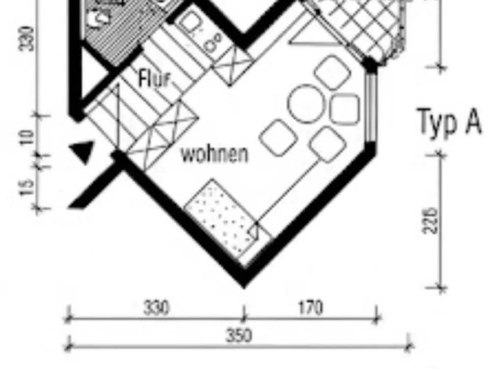1-Zimmer-Design-Appartement mit Balkon und Einbauküche für 8000€