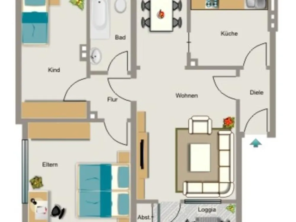 3-Zimmer-Wohnung in Krefeld Gartenstadt