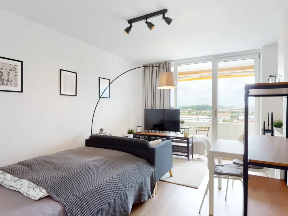 Möbliertes 1-Zimmer-Apartment mit Weitblick in die Berge