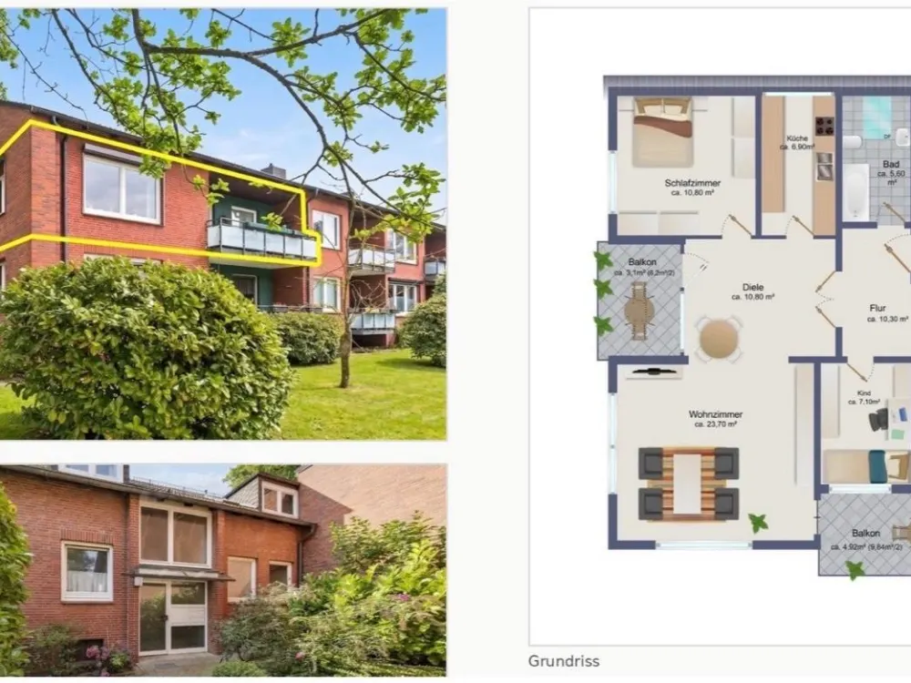 4-Zimmer Wohnung | 2 Balkone | 20min U-Bahn zur Stadt
