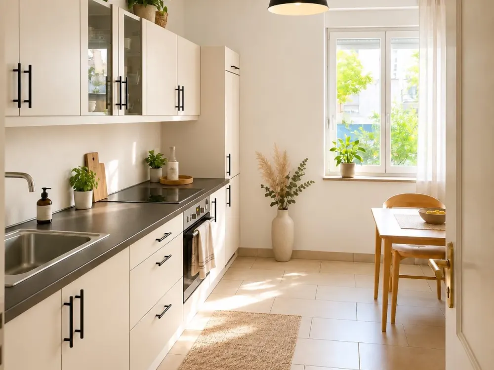 96qm 2,5 Zimmer Wohnung + 40qm Terrasse möbliert Zwischenmiete
