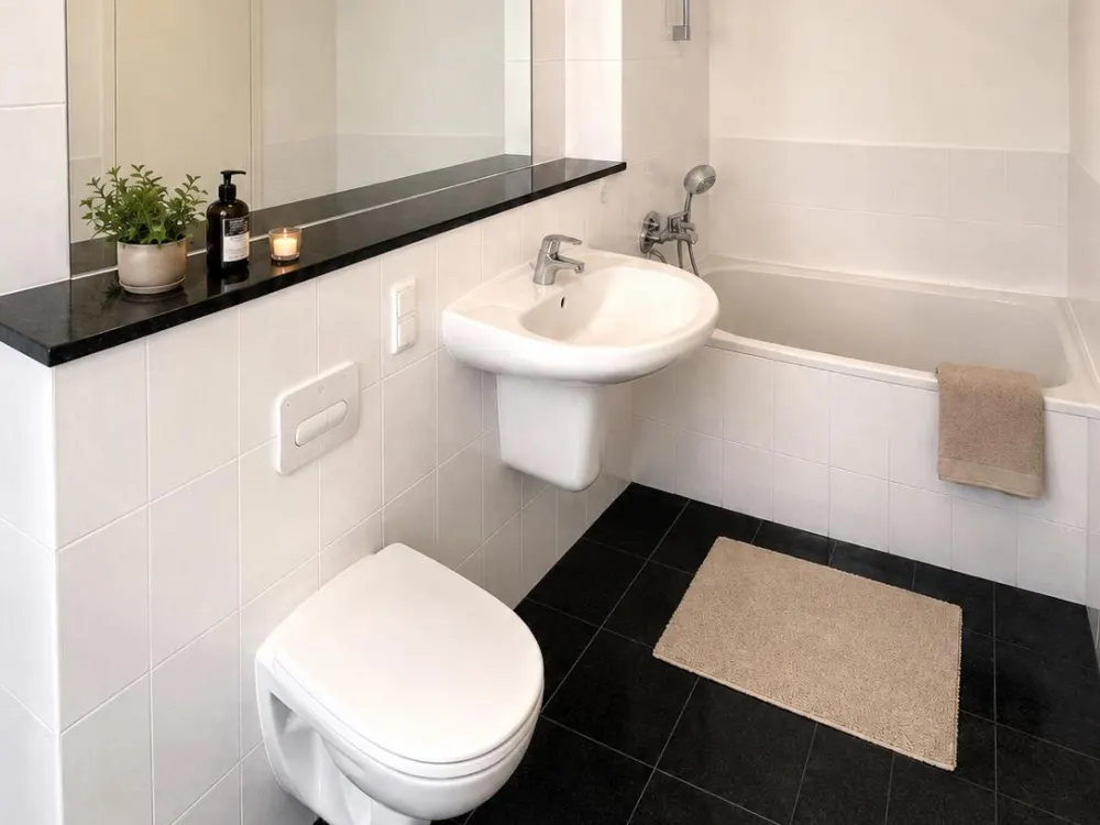 96qm 2,5 Zimmer Wohnung + 40qm Terrasse möbliert Zwischenmiete