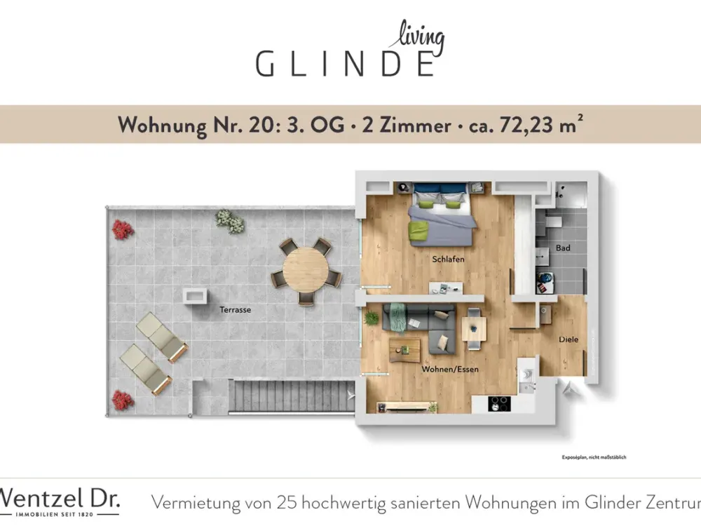 Moderne 2-Zimmer-Wohnungen in zentraler Lage von Glinde- Wentzel Dr.