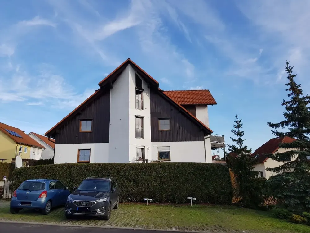 Idyllisch wohnen in Ermlitz, mit zwei Balkonen und viel Grün