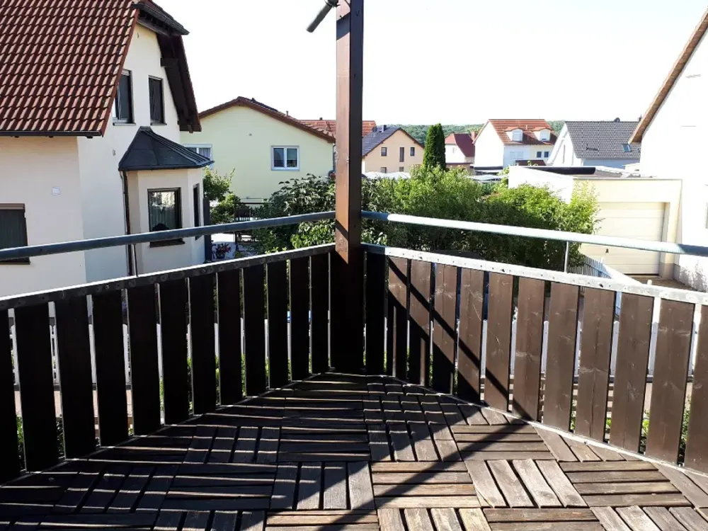 Idyllisch wohnen in Ermlitz, mit zwei Balkonen und viel Grün