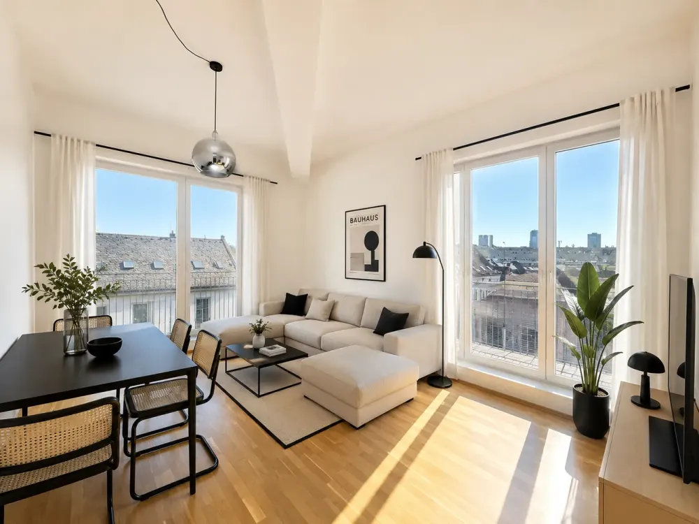 NEU*Skylineblick*Moderne 3-Zimmer Wohnung* EBK*G-WC*Balkon*Skylineblick*Lift*Toplage