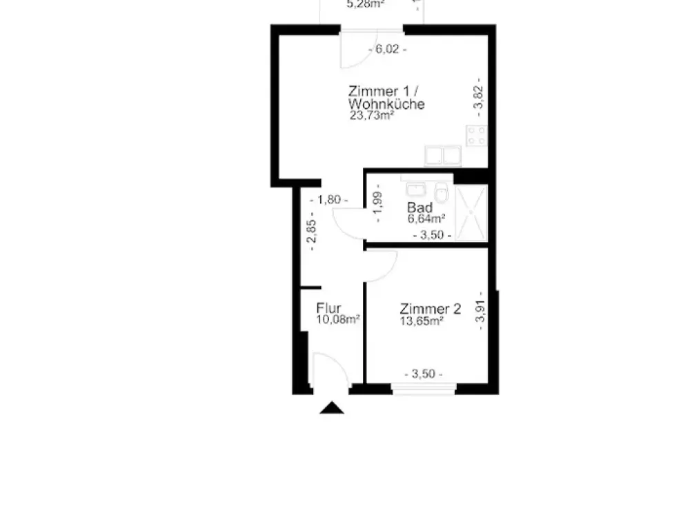 2-Zimmerwohnung nahe Dämeritzsee!