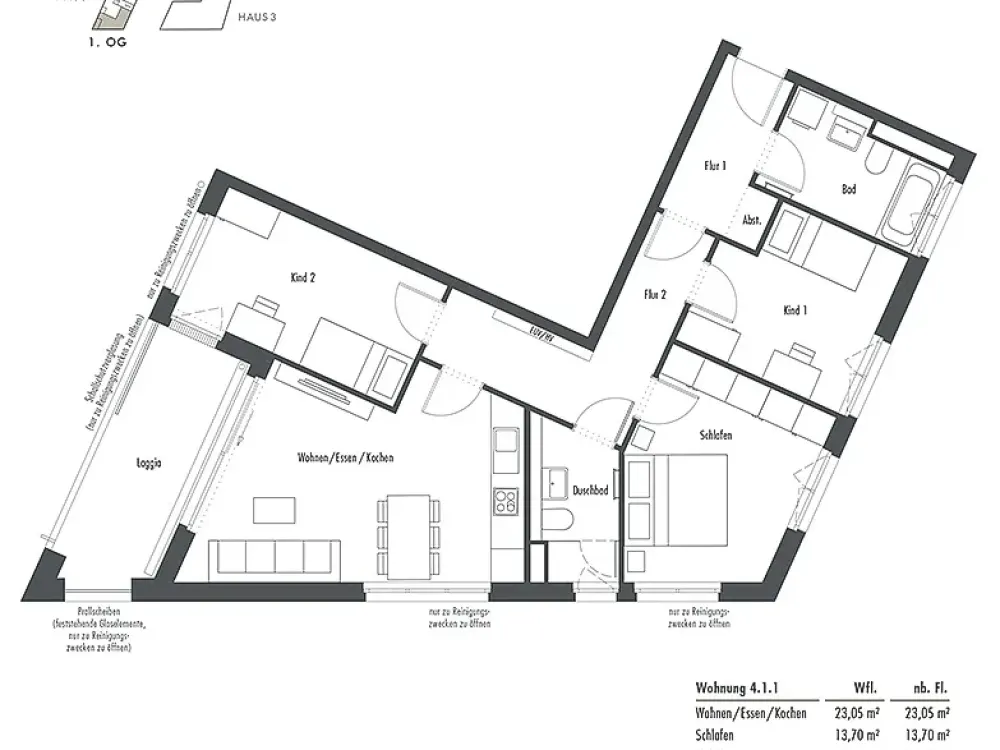 4-Zimmer-Wohnung mit Balkon in München